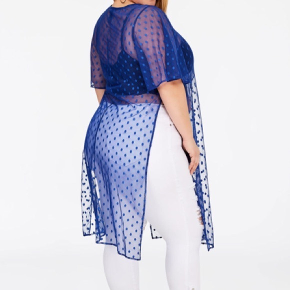 BNWT! Blue Sheer Pullover Tunic 22/24 - Picture 2 of 3